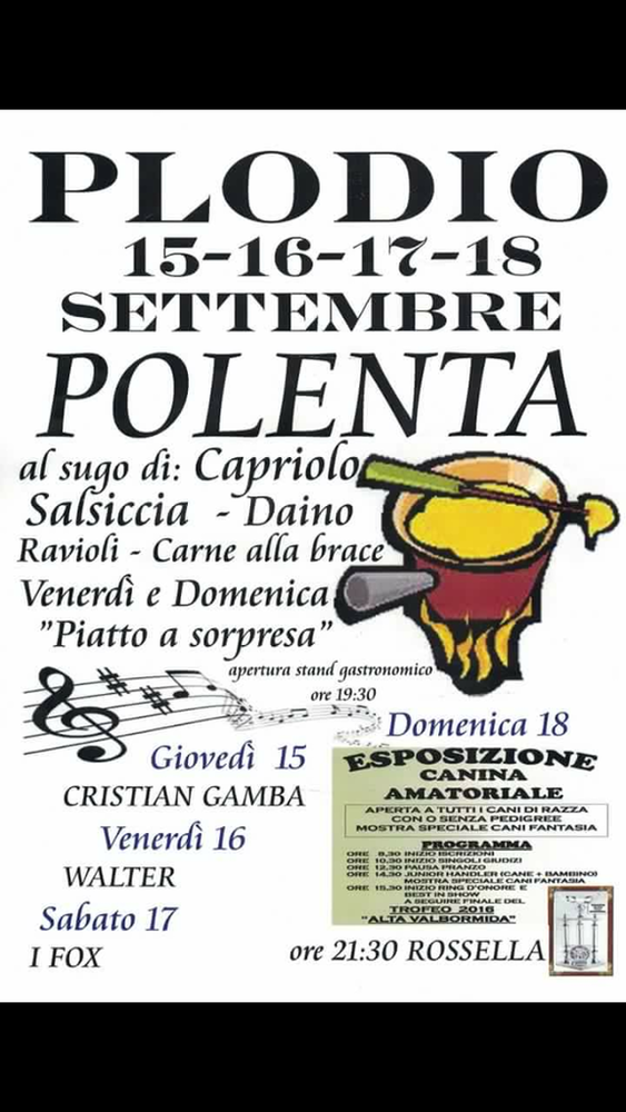 Giornata di festa a Plodio, attendendo l'inizio del campionato