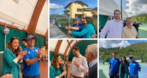 Sport &amp; Disabilità: visita al Tennis Club di Garlenda per il ministro Locatelli (FOTO e VIDEO)