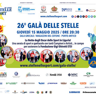 Galà delle Stelle: il 15 maggio al Porto Antico di Genova la Notte degli Oscar dello sport ligure