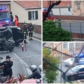 Pietra, incidente sulla via Aurelia: auto cappottata su un fianco. Soccorsi mobilitati, traffico in tilt