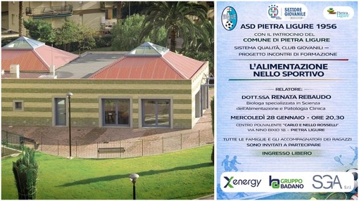 Pietra Ligure, mercoledì 28 gennaio un incontro formativo sull’alimentazione nello sport Pietra Ligure, mercoledì 28 gennaio un incontro formativo sull’alimentazione nello sport