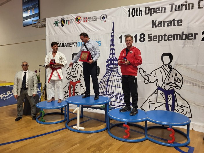 Karate Quiliano. Grande prova dei Maestri all'International Torino Cup, bene anche i giovani, 16° su 141 società