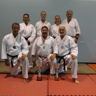 Ben quattro titoli al Karate club Savona ai campionati italiani master di Quiliano