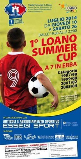 Loano Summer Cup: ancora aperte le iscrizioni per il Torneo Giovanile di Calcio a 7