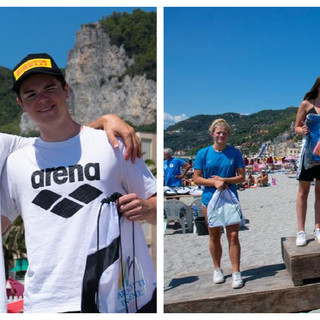 Nuoto. Francesco Ghettini e Alessandra Biscotti sono il re e la regina del 7° miglio marino di Varigotti