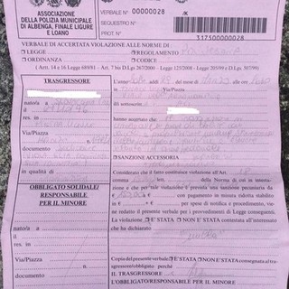 Finale ligure: 150 euro di multa per eccesso di velocità... in skateboard