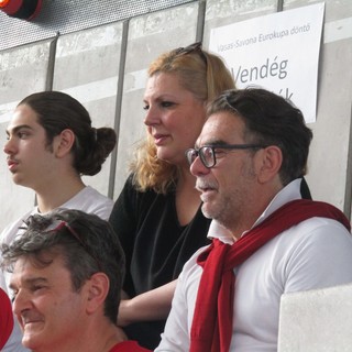 Pallanuoto. Euro Len Cup, anche mister Monte alla piscina Komjadi per sostenere la Rari Nantes Savona (FOTO)