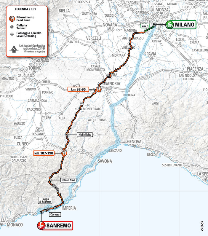 Ciclismo, Milano - Sanremo: ora è ufficiale, la provincia di Savona tagliata fuori dal percorso