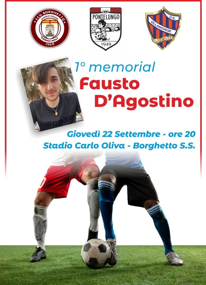 Calcio. FCD Borghetto organizza il 1° Memorial Fausto D'Agostino Calcio. FCD Borghetto organizza il 1° Memorial Fausto D'Agostino