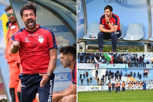 Sanremese calcio, Matteo Andreoletti non è più l'allenatore dei biancazzurri. Il saluto del club