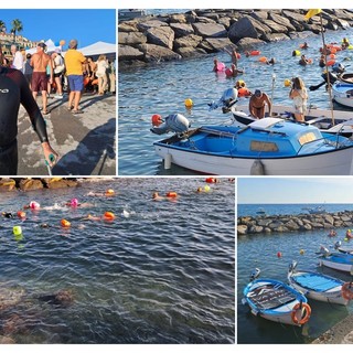 Borgo Foce in festa per la 'Nuotata per un sorriso':  in acqua anche i ragazzi della Gesco Alassio