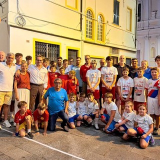 Pallapugno  |  Il presidente Enrico Costa e il vicepresidente Marco Scajola al torneo "PallaPigna" di Sanremo