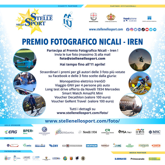Premio Fotografico Nicali-Iren: il contest a colpi di “clic” aperto a tutti gli amanti dello sport