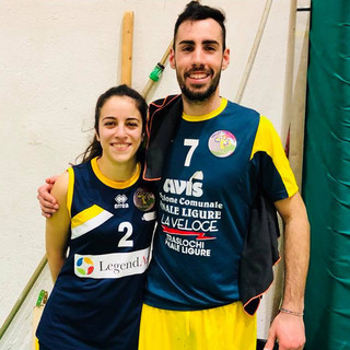 I due capitani Lucia Riolfo e Luca Ortacchi. Foto dalla pagina Facebook del Volley Team Finale