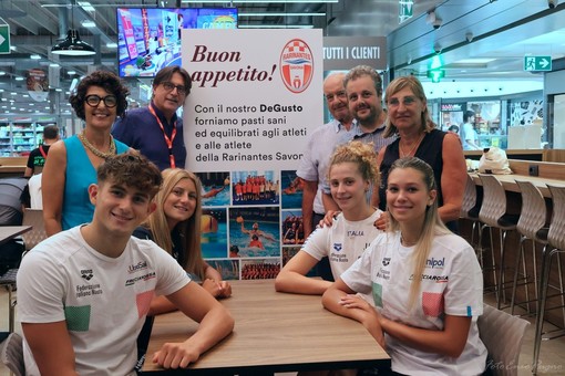 Rari Nantes Savona. Le atlete e gli atleti biancorossi pronti a pranzare al DeGusto Coop