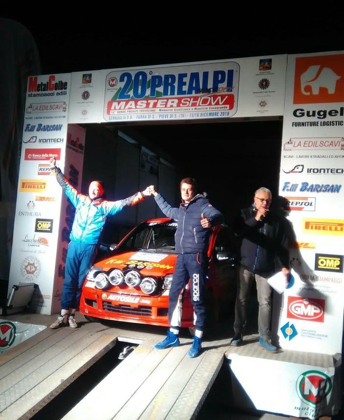 Trasferta d'oro per la Effemme Autosport: al Rally Prealpi Master Show Barison-Mengon vincono la classe A5