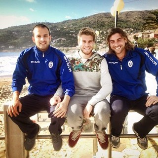 Ricky Gagliolo ad Andora insieme agli amici Rossi e Galleano