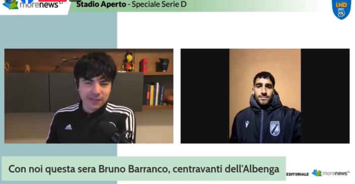 Stadio Aperto. Ospite della nuova puntata il bomber dell'Albenga Bruno Barranco (Video) Stadio Aperto. Ospite della nuova puntata il bomber dell'Albenga Bruno Barranco (Video)