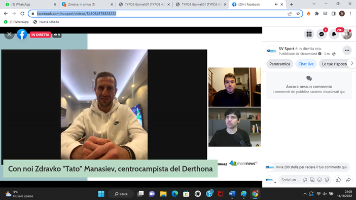 Stadio Aperto: nella nuova puntata ospite speciale Zdravko Manasiev del Derthona Stadio Aperto: nella nuova puntata ospite speciale Zdravko Manasiev del Derthona