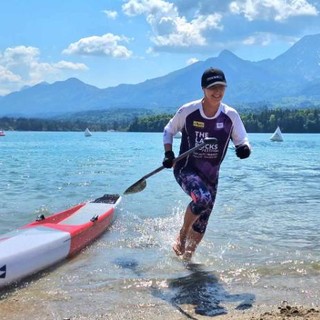 Sup Team Savona. Medaglia di bronzo al collo di Sara Oddera alla Lake Rocks Cup di Villach