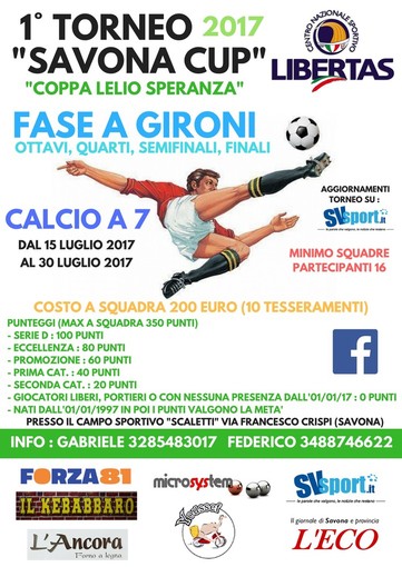 Savona Cup 2017, continuano le iscrizioni per il torneo dedicato a Lelio Speranza
