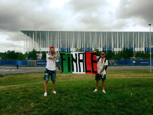FOTONOTIZIA: Italia - Germania, anche lo striscione di Finale Ligure al Nouveau stade de Bordeaux