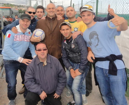 Calcio: anche il comico Maurizio Crozza ha assistito all'incontro tra Sanremese e Pontelungo Calcio: anche il comico Maurizio Crozza ha assistito all'incontro tra Sanremese e Pontelungo