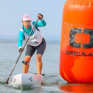 Sup Team Savona. Sara Oddera incanta anche sul lago di Garda, arriva il primo posto nella categoria Master 50