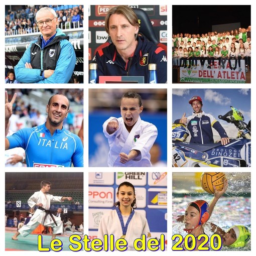Ecco le Stelle nello Sport 2020 dopo 400.979 voti. Ranieri, Nicola, Re, Bottaro, Roberti, Revelli, Bianco, Sportiva Sturla e Gerini