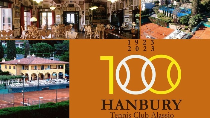 Alassio, l’Hanbury Tennis Club compie 100 anni: nuovo logo e un calendario celebrativo