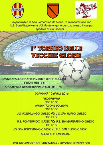 Calcio. Oggi pomeriggio triangolare solidale tra Pontelungo, San Filippo Neri e San Bernardino