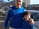 Tommaso insieme al papà Gabriele