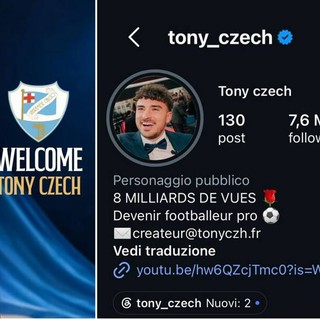 Sanremese, arriva Tony Czech: il calciatore-influencer con quasi 8 milioni di follower su Instagram. Il club chiarisce: sarà un giocatore a tutti gli effetti Sanremese, arriva Tony Czech: il calciatore-influencer con quasi 8 milioni di follower su Instagram. Il club chiarisce: sarà un giocatore a tutti gli effetti
