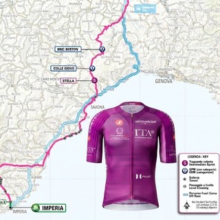 Giro d'Italia, fissato il traguardo volante nella tappa Imperia-Novi: sarà a Stella San Giovanni