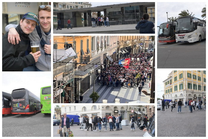 Sanremo: tifosi del Basilea invadono la città, stasera gli svizzeri giocano a Nizza (Foto e Video)