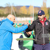 Il saluto tra Manuel Lunardon e Giorgio Roselli