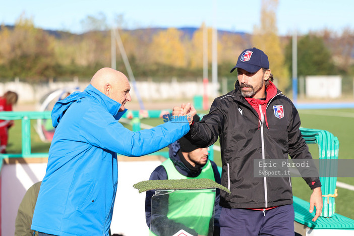 Il saluto tra Manuel Lunardon e Giorgio Roselli